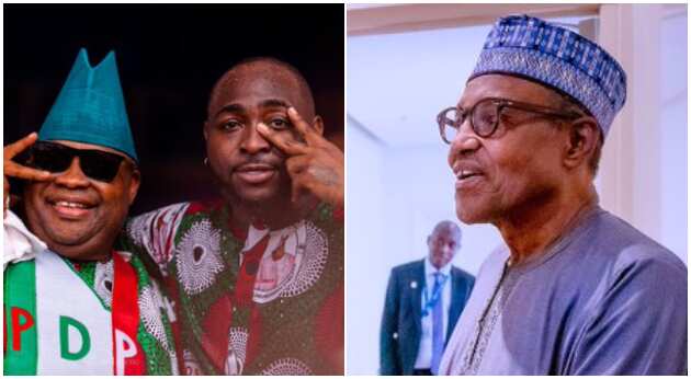 Adeleke: Davido reacts to Buhari's message on uncle's guber victory