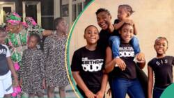 "Na me born them all": Mercy Johnson shares time out with kids after work, gushes over them