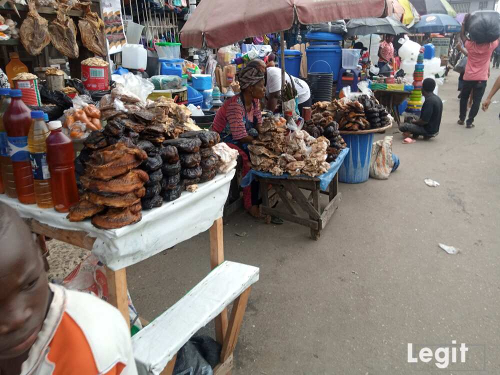 At the market, the quantity of goods on display dropped as sellers' decry increment in their cost of purchase in recent times. Photo credit: Esther Odili