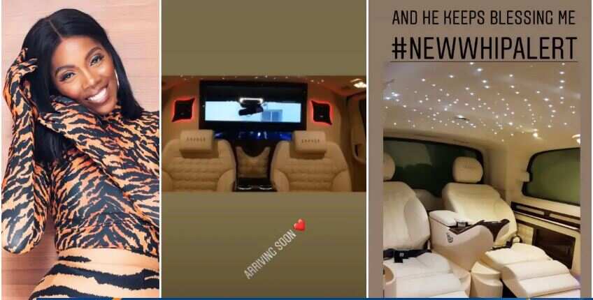 Tiwa Savage uses N15 million to clear her N60m customised Mercedes Benz v250, 2019 model (video)