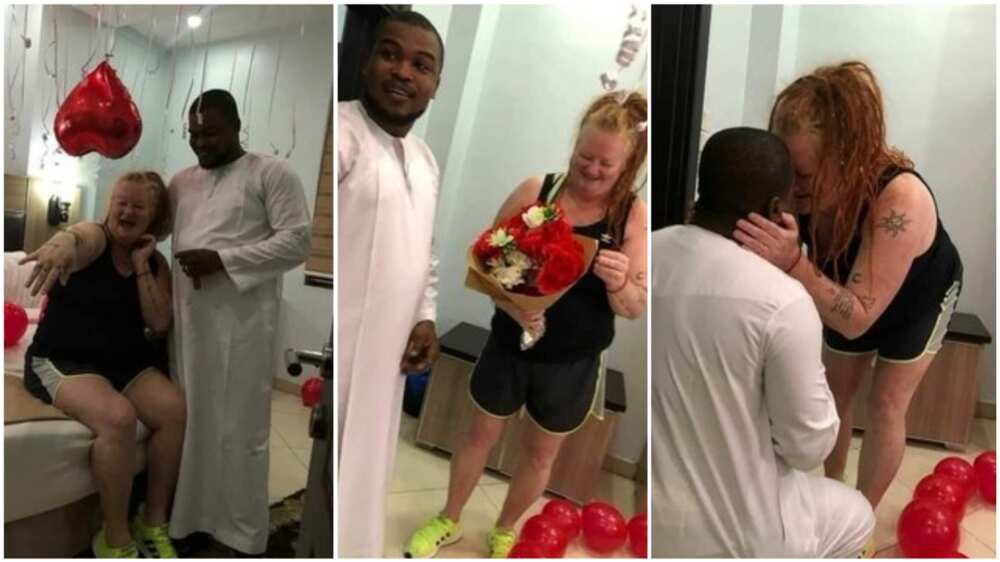 Nigerian man proposes to a white woman