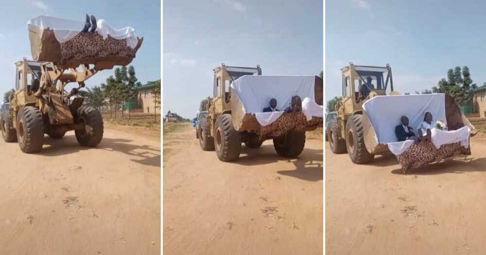 Newlywed Couple, Grand Entrance, Excavator, Video