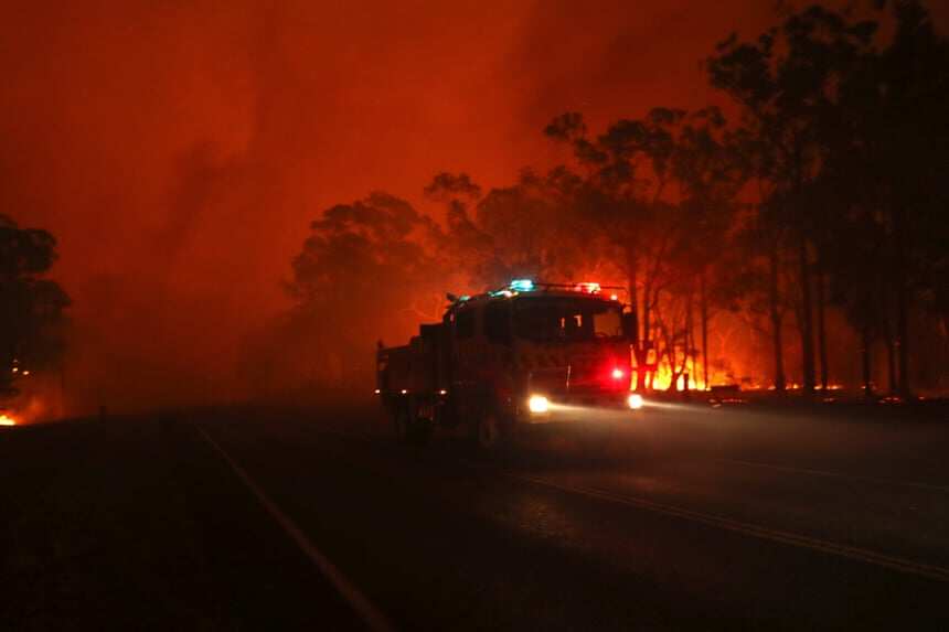 Skies turn blood red in Australia as massive bush fires rage on