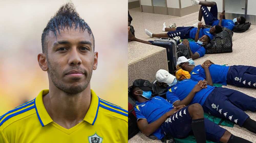 Pierre-Emerick Aubameyang says they are motivated despite delay at Gambian airport
