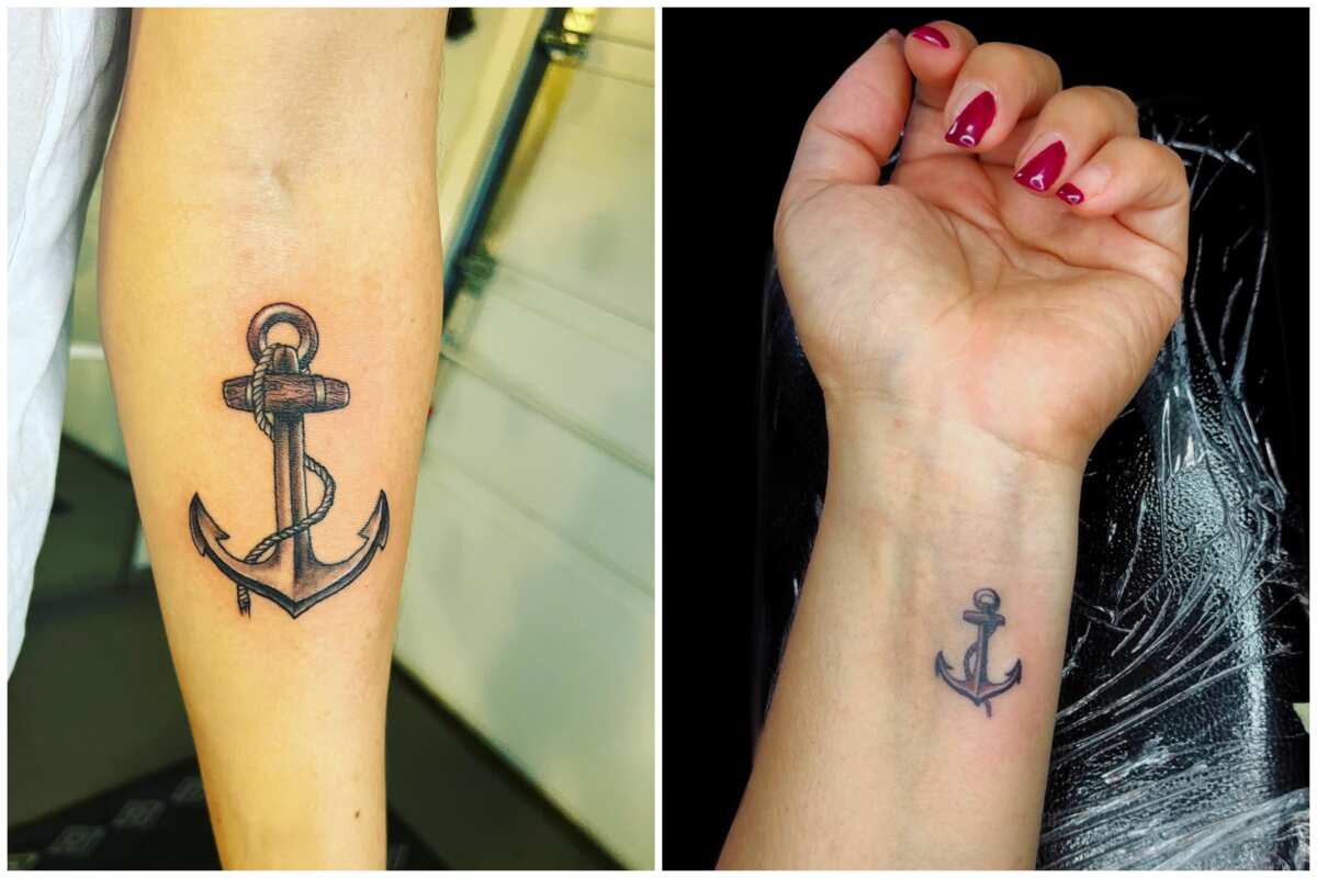 50 Cool Anchor Tattoo Designs and Meanings - Hative | Small forearm tattoos,  Anchor tattoo design, Tattoos for guys