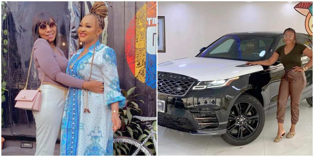 Celebrity designer Abike Domina cops new Range Rover, actress Mercy Aigbe celebrates her