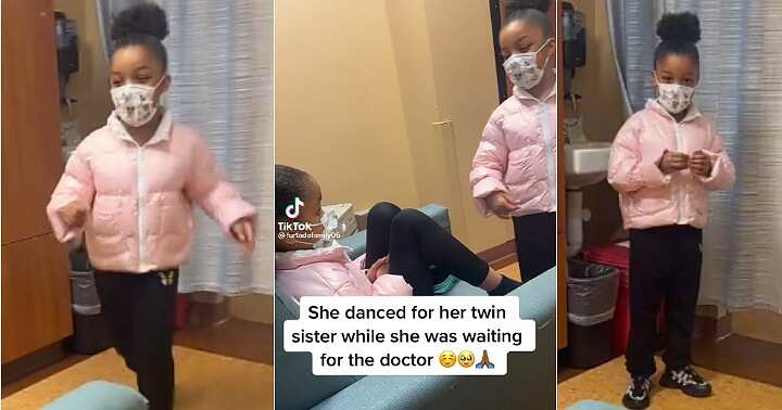 Emotional moment beautiful lady dances for twin sister on sick bed