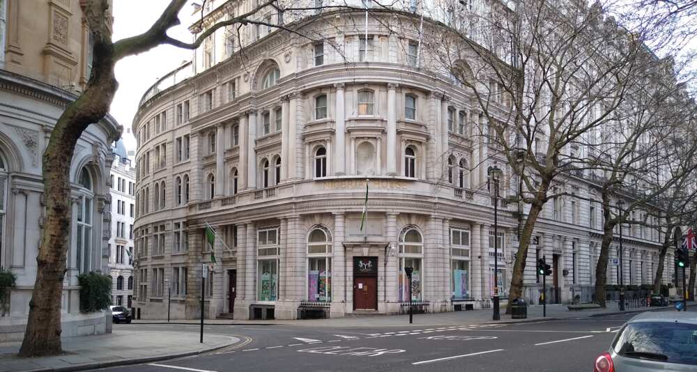 Front view of the Nigerian high commission in London