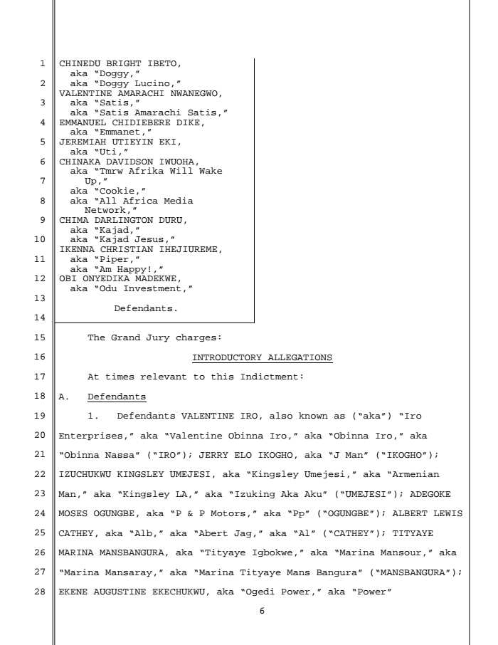 FBI: Full list of 80 Nigerians raided in the US for alleged fraud