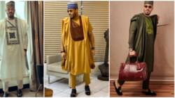Traditional looks for men: BBNaija star Ozo channels inner 'Igbo angel' in 7 agbada styles