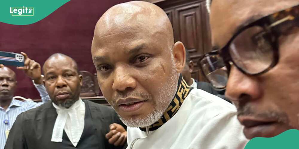 IPOB leader and Biafra separatist Nnamdi Kanu gives reason for wearing same outfit to court