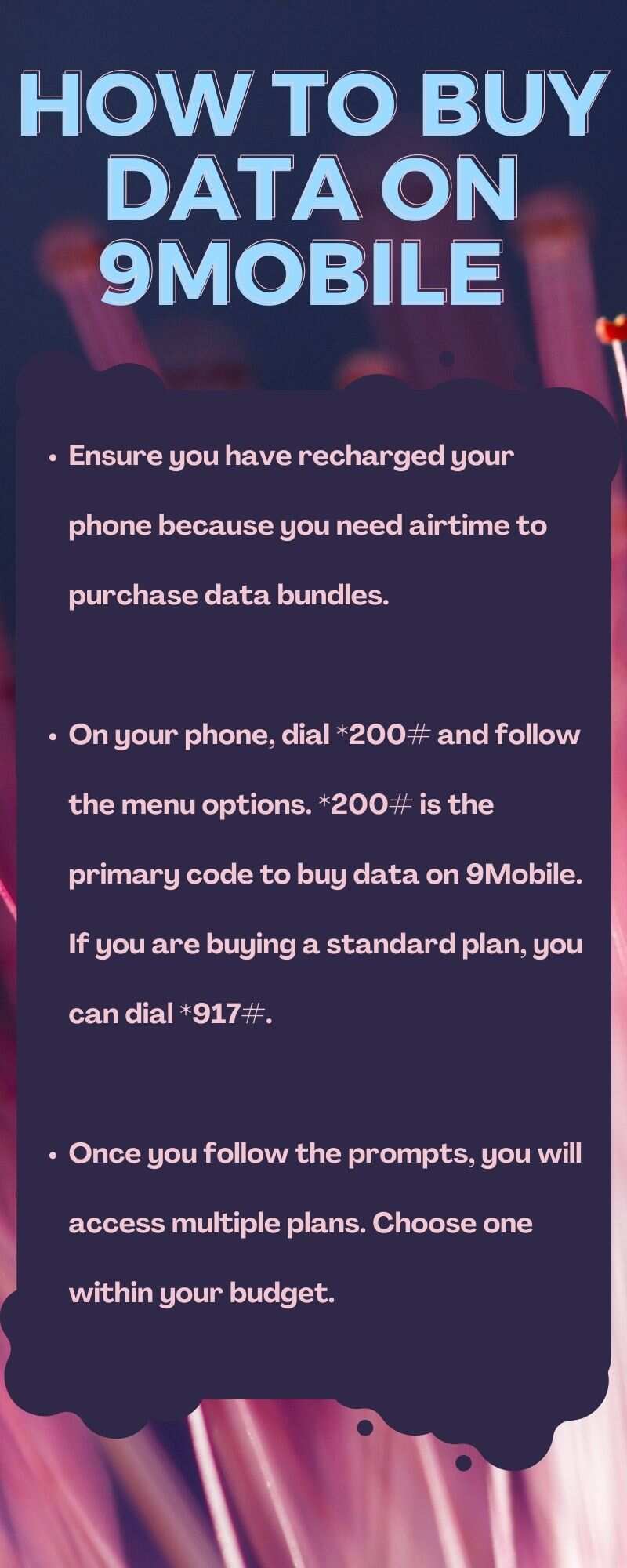 How to buy data on 9Mobile