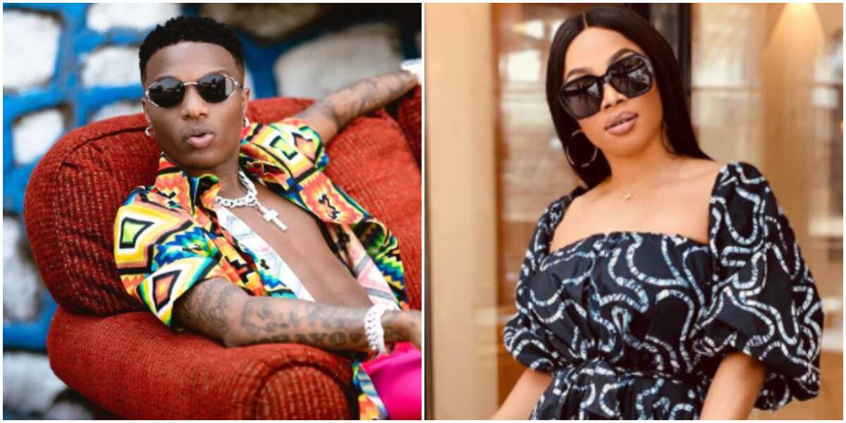 Everybody dey mad: Wizkid reacts as Toke Makinwa says DJ's used to send him to buy food before fame