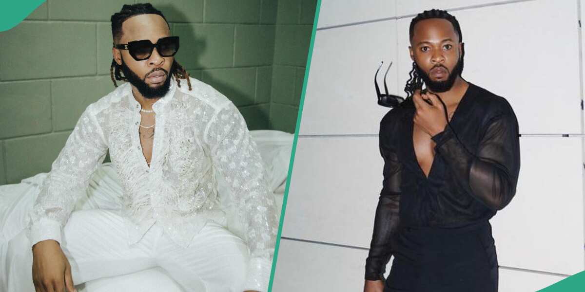 Check out Flavour's classy purple outfit that mesmeried fans