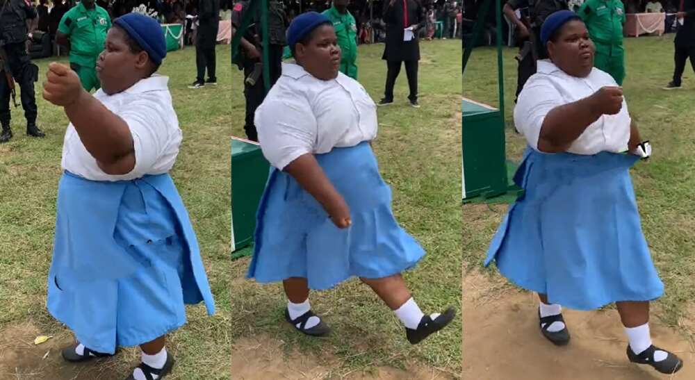 Photos of a student performing march past. Photos of a student performing march past.