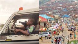 Nigerian man sees young boy driving 18-seater bus in Ibadan, shares photo that gets people talking