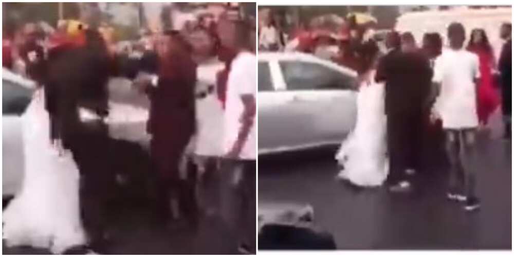 Drama as bride finds out groom has been cheating on her with chief bridesmaid on the way to their wedding