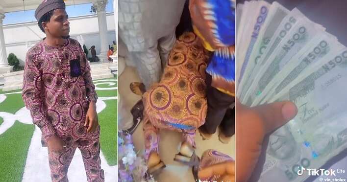 Man flaunts huge cash he made at Wizkid's mother's funeral