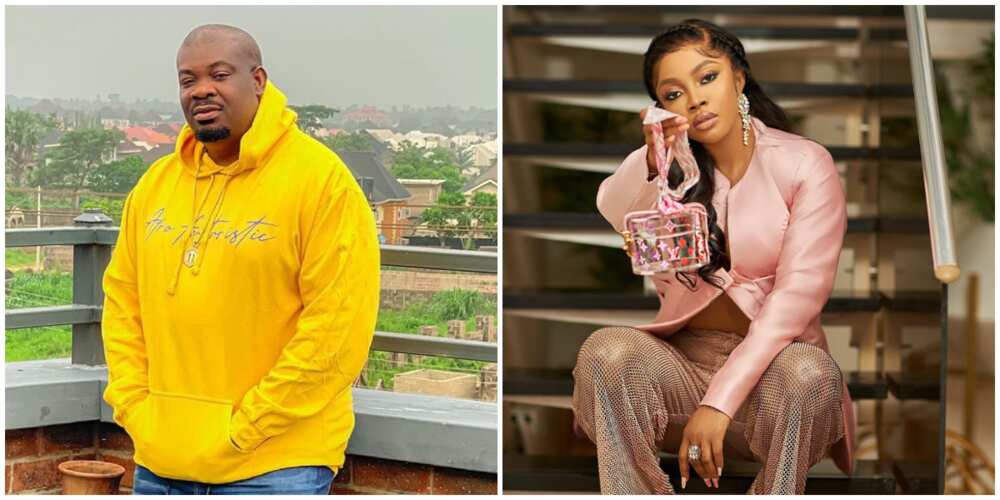 Don Jazzy 'laps' curvy media personality Toke Makinwa in photo