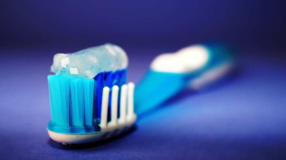 Toothpaste and brush