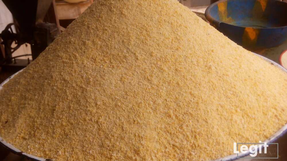 Yellow garri is more affordable following hike in the cost price of white garri. Photo credit: Esther Odili