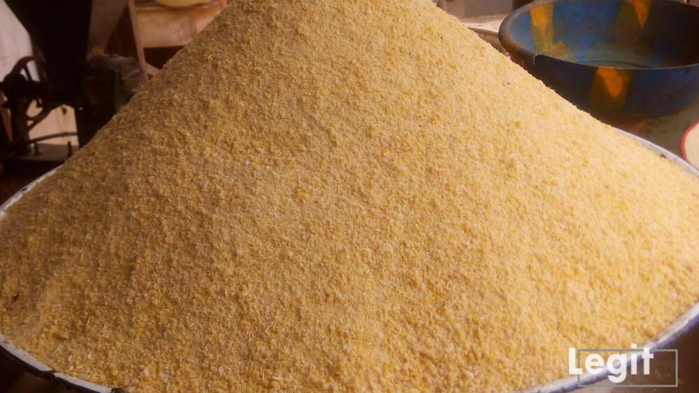 The cost price of yellow garri is higher than white garri, traders revealed. Photo credit: Esther Odili