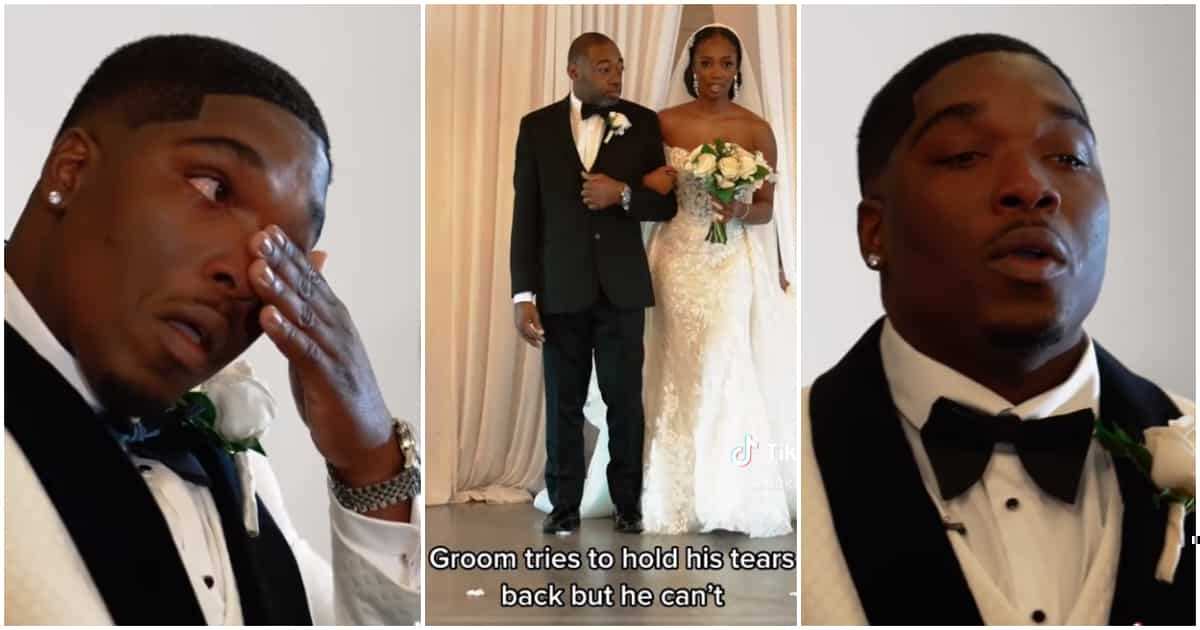 “My Man Better Be Like This”: Groom Breaks Down In Tears As Bride In ...