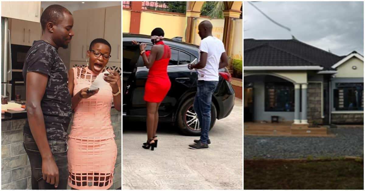 Cute video emerges as man gifts wife a multi-million mansion and iPhone 13 Pro Max on her birthday