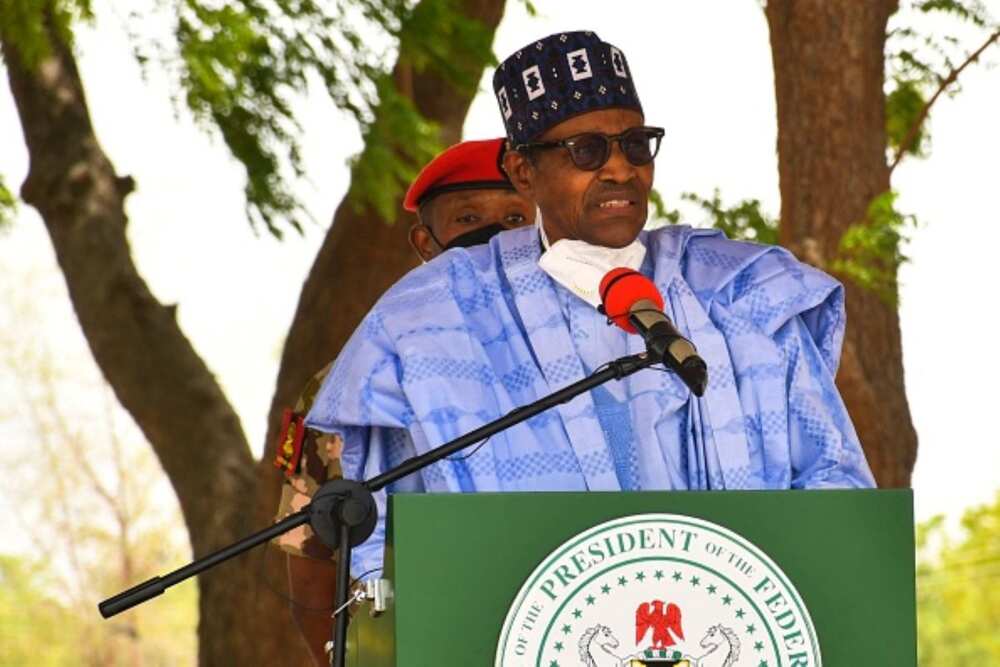 Shugaba Muhammadu Buhari a yayin da kai ziyara Maiduguri, jihar Borno