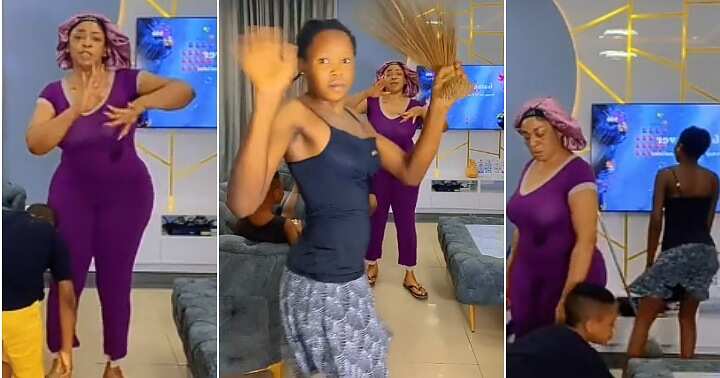 House help dances with madam, viral video