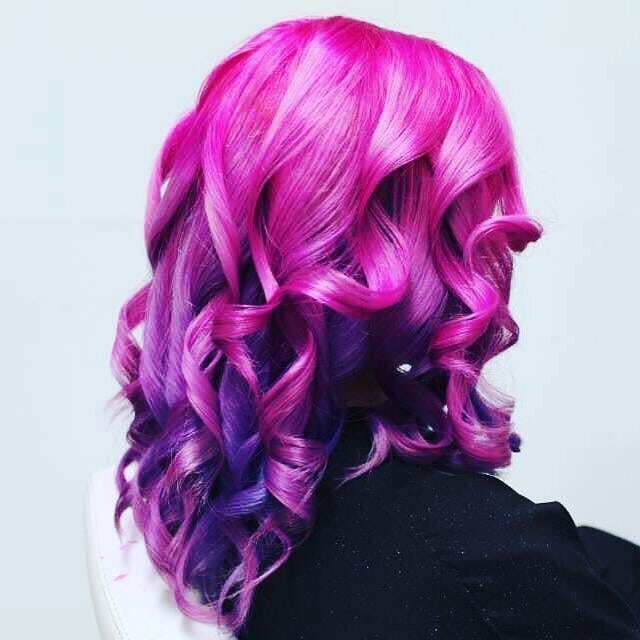 hot pink ombre hair