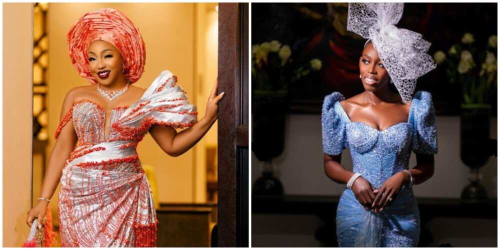 Photos of Rita Dominic and another Nigerian bride.