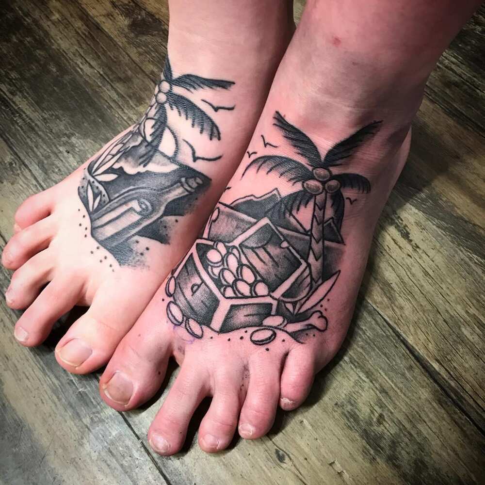 palm tree tattoo