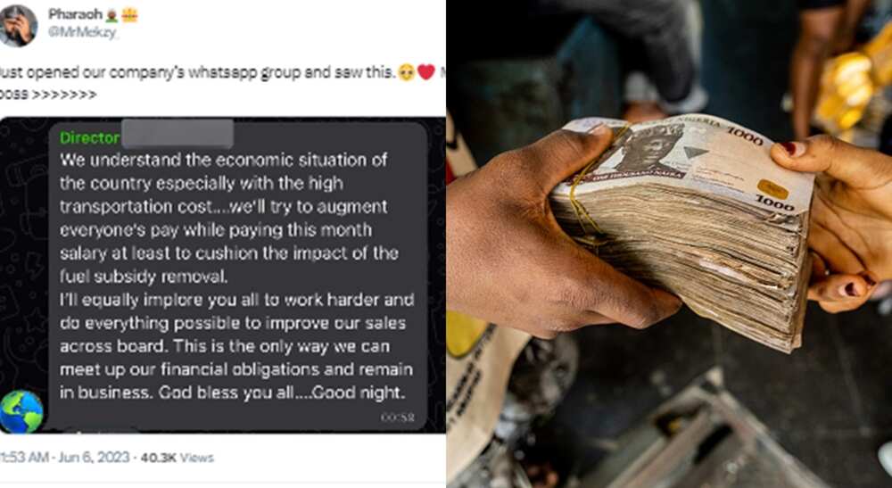 Fuel subsidy, Nigerian company tops up staff salary. Fuel subsidy, Nigerian company tops up staff salary.