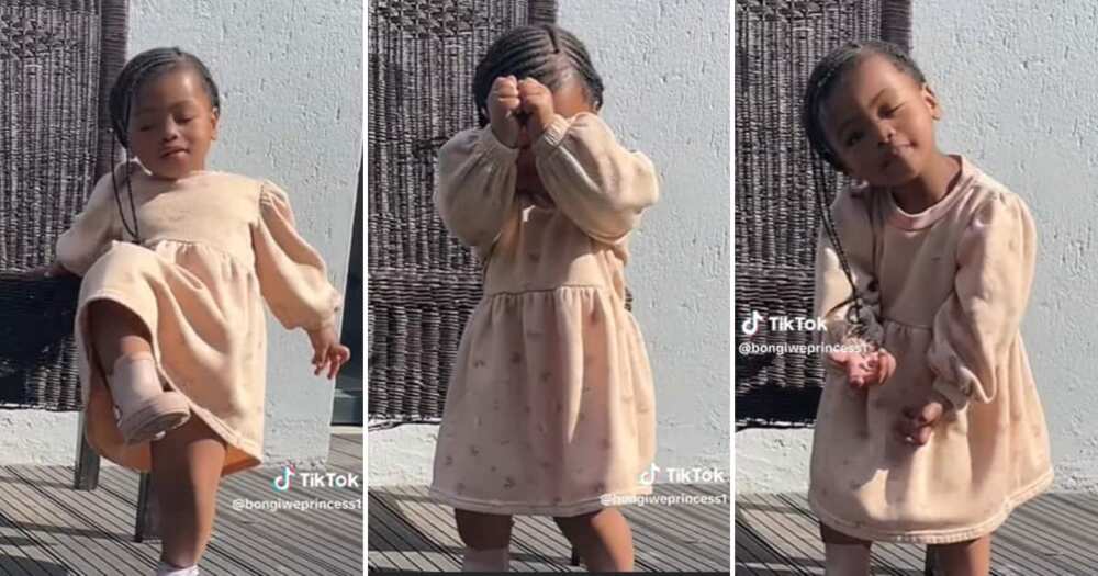 TikTok user @bongiweprincess1 shared a video of her baby girl throwing some firey moves