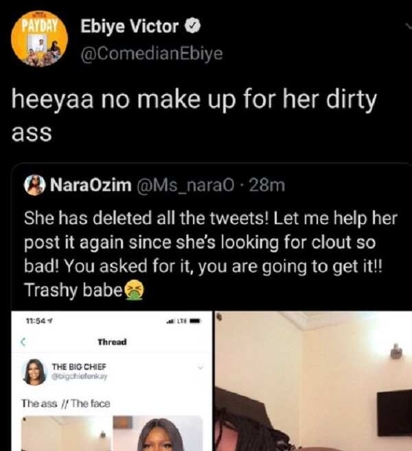 Nigerians blast comedian Ebiye for body-shaming lady