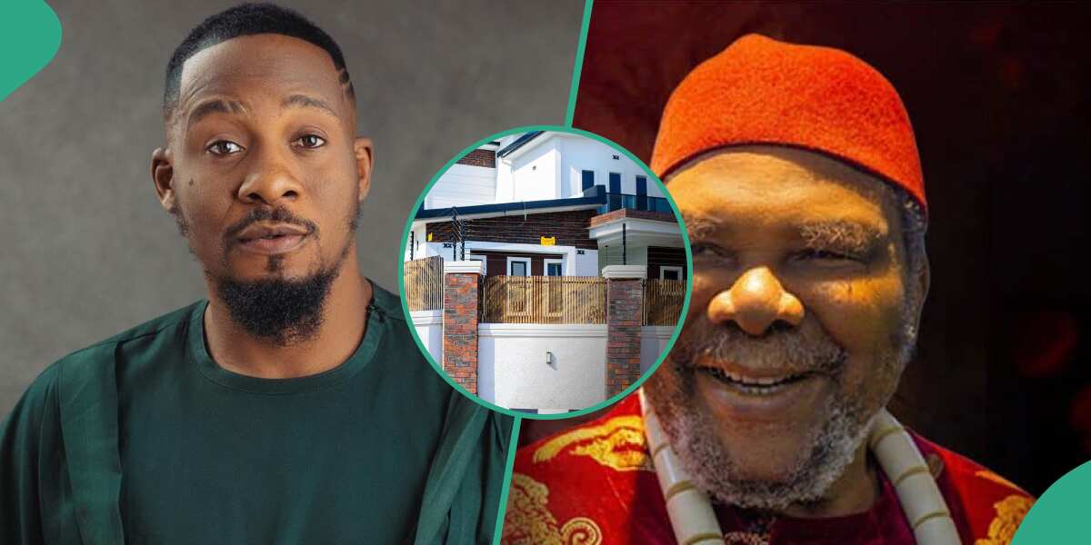 You need to see how Junior pope reacted after Pete Edochie called to congratulate on him is new house (video)