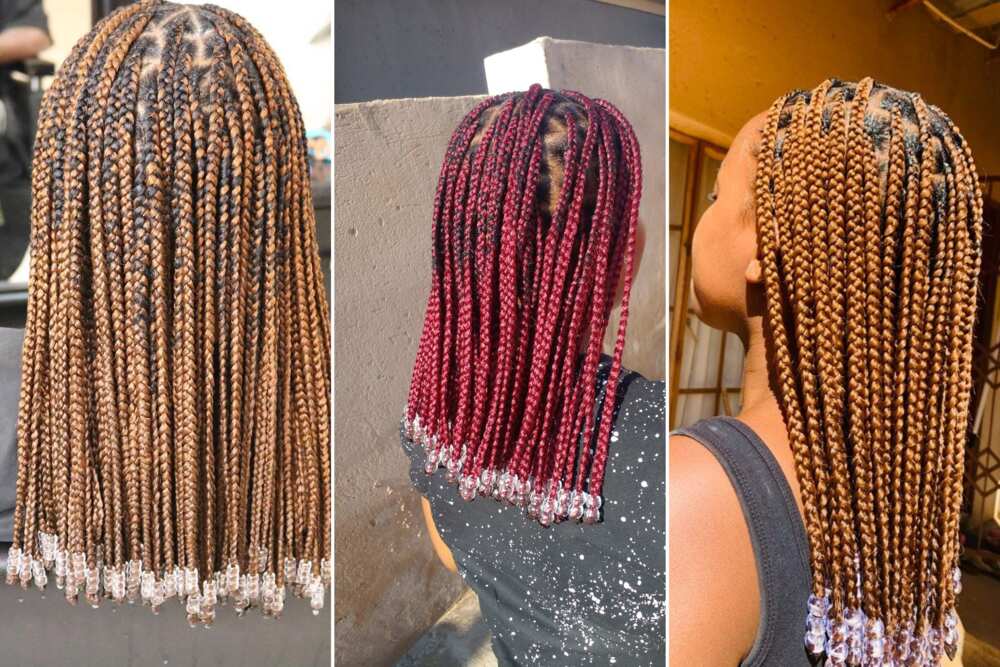 box braids with beads