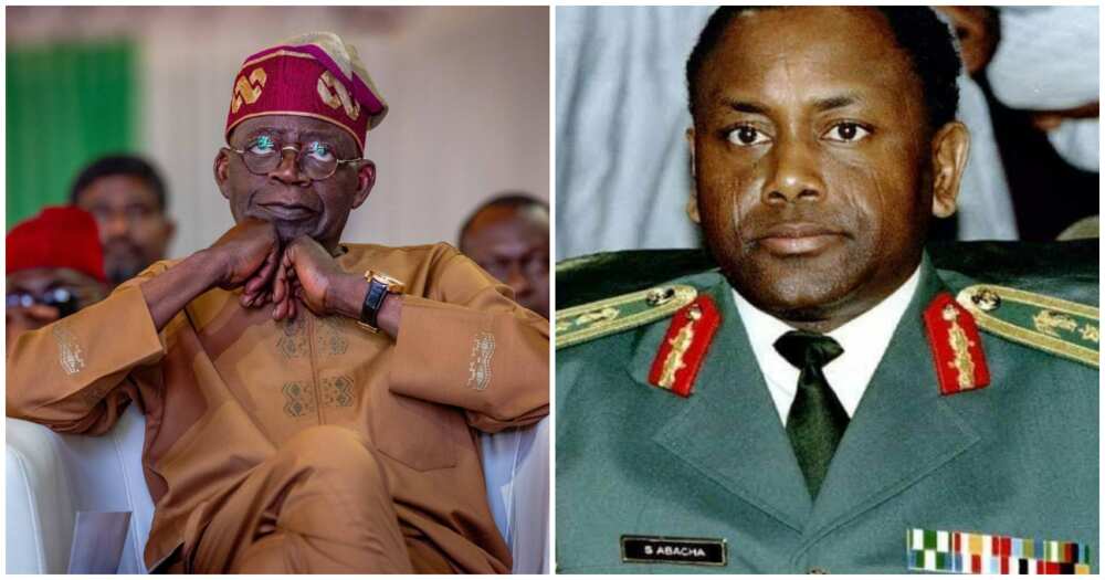 President-elect Bola Tinubu/Late Gen Sani Abacha/Exile