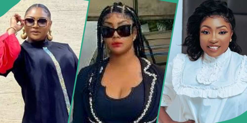 Actresses Uche Elendu, Angela Okorie and Anita Joseph