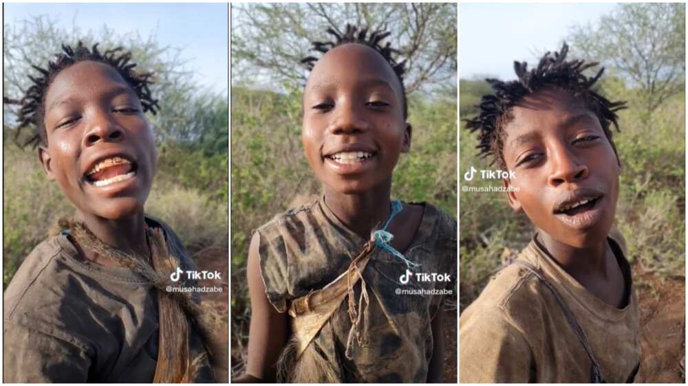 Boys with interesting language/Hadzabe tribe.
