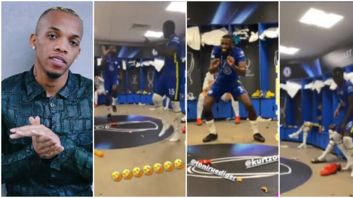 Chelsea footballers sing and dance along to Tekno’s hit song after winning match