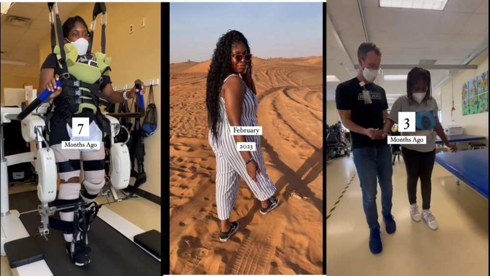 Diagnosed lady walks again with her leg Diagnosed lady walks again with her leg