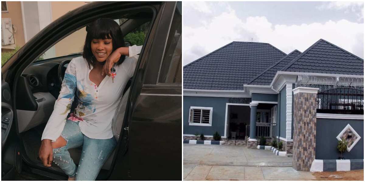 Nollywood actress Nelly Edet gifts her father a new house (photos)