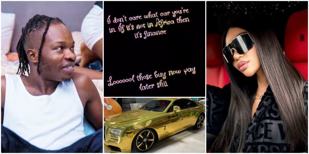 Naira Marley Claims People Abroad Who Buy Fancy Cars Pay on Credit, Fans Say He Is Shading Dencia