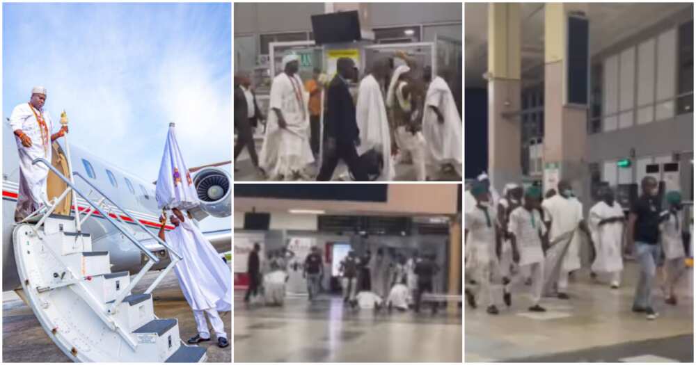 Ooni of Ife at Lagos airport
