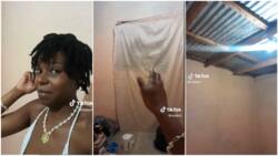 "Something pushed me": Lady rents 1 room without ceiling, places bed on floor in viral video
