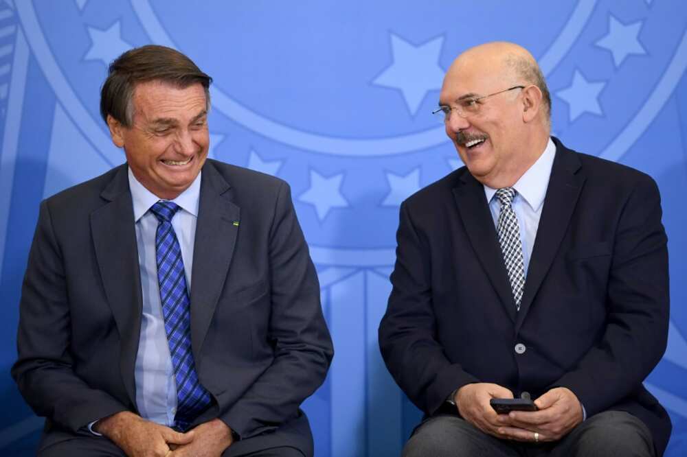 Milton Ribeiro (R) was President Jair Bolsonaro's third education minister