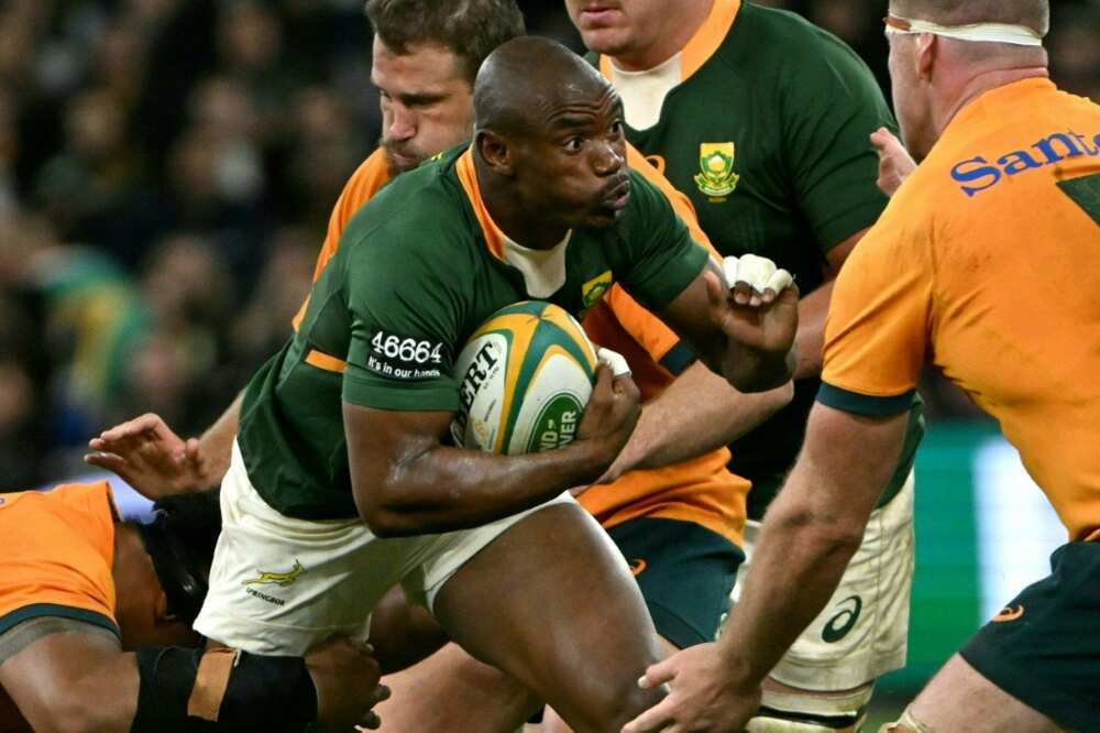 South Africa wing Makazole Mapimpi (C) is one of six changes made for the Springboks' concluding Autumn Nations Series international against England