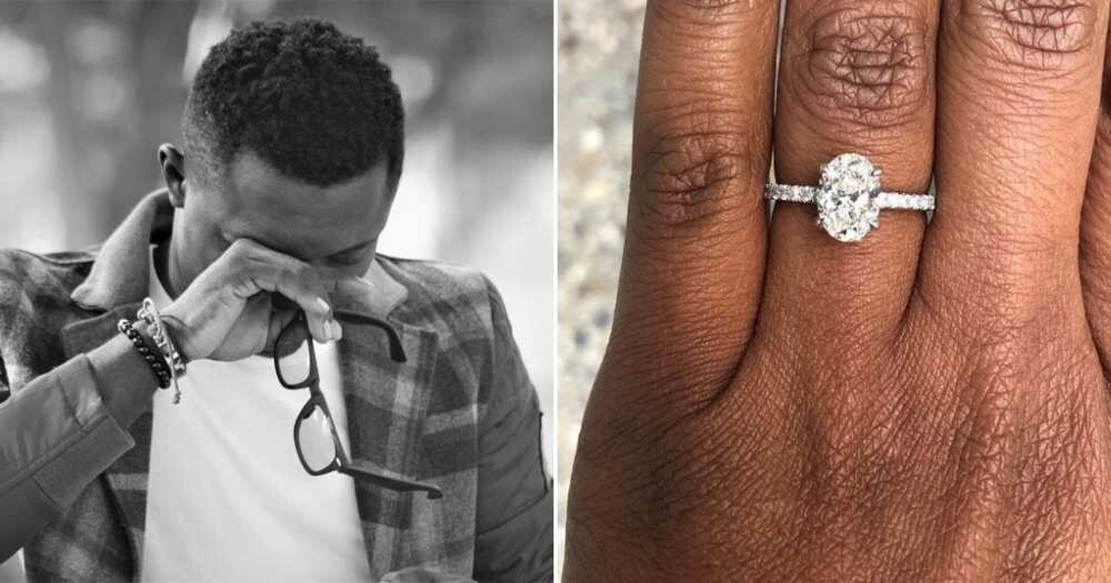 Man wears engagement ring he bought after bae rejects proposal